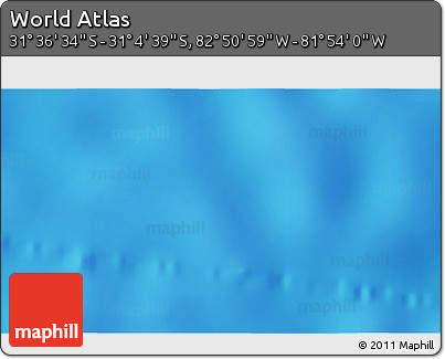 Shaded Relief 3D Map of the Area around 31° 20' 36" S, 82° 22' 30" W