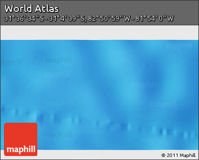 Shaded Relief 3D Map of the Area around 31° 20' 36" S, 82° 22' 30" W