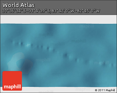 Satellite 3D Map of the Area around 31° 20' 36" S, 83° 13' 29" W