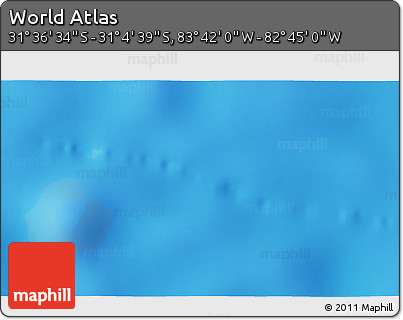 Shaded Relief 3D Map of the Area around 31° 20' 36" S, 83° 13' 29" W