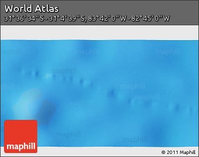 Shaded Relief 3D Map of the Area around 31° 20' 36" S, 83° 13' 29" W