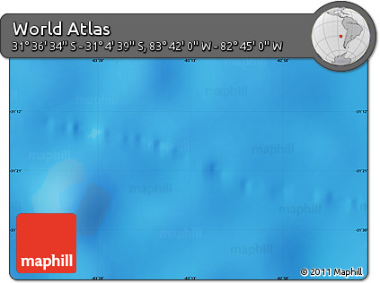 Physical Map of the Area around 31° 20' 36" S, 83° 13' 29" W