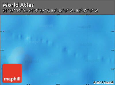 Physical Map of the Area around 31° 20' 36" S, 83° 13' 29" W