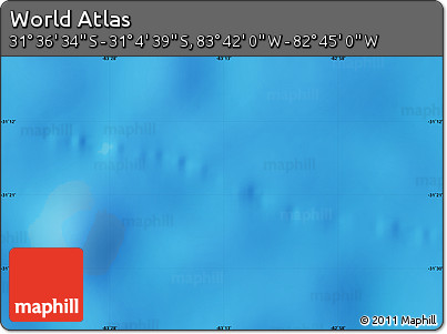 Physical Map of the Area around 31° 20' 36" S, 83° 13' 29" W