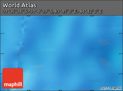 Physical Map of the Area around 31° 20' 36" S, 84° 13' 29" E
