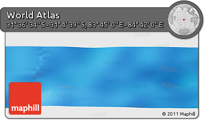 Physical Panoramic Map of the Area around 31° 20' 36" S, 84° 13' 29" E