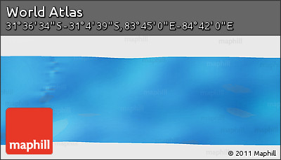 Physical Panoramic Map of the Area around 31° 20' 36" S, 84° 13' 29" E