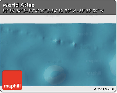 Satellite 3D Map of the Area around 31° 20' 36" S, 84° 4' 29" W