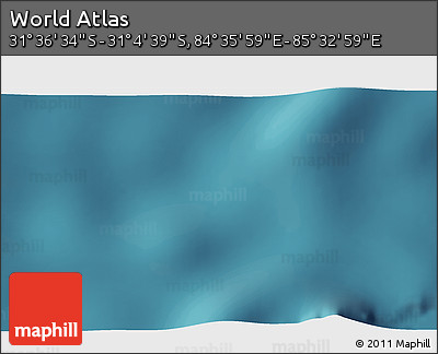 Satellite 3D Map of the Area around 31° 20' 36" S, 85° 4' 29" E