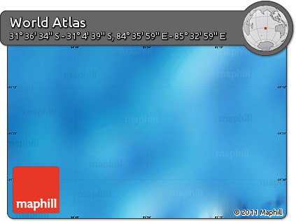 Physical Map of the Area around 31° 20' 36" S, 85° 4' 29" E