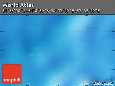 Physical Map of the Area around 31° 20' 36" S, 85° 4' 29" E