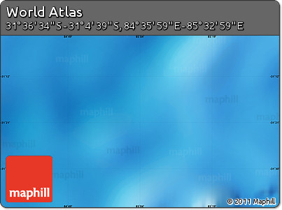 Physical Map of the Area around 31° 20' 36" S, 85° 4' 29" E