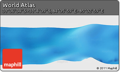 Physical Panoramic Map of the Area around 31° 20' 36" S, 85° 4' 29" E