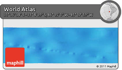 Physical Panoramic Map of the Area around 31° 20' 36" S, 85° 46' 30" W