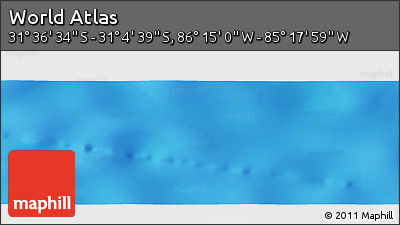Physical Panoramic Map of the Area around 31° 20' 36" S, 85° 46' 30" W