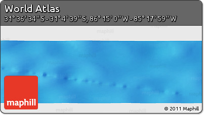 Physical Panoramic Map of the Area around 31° 20' 36" S, 85° 46' 30" W