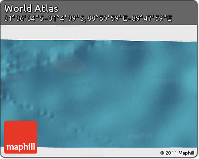 Satellite 3D Map of the Area around 31° 20' 36" S, 89° 19' 29" E
