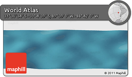 Satellite Panoramic Map of the Area around 31° 20' 36" S, 89° 10' 30" W