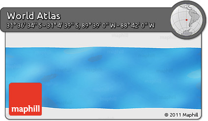 Shaded Relief Panoramic Map of the Area around 31° 20' 36" S, 89° 10' 30" W