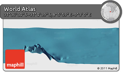 Satellite Panoramic Map of the Area around 31° 20' 36" S, 8° 34' 29" E