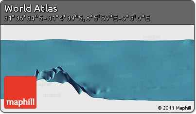 Satellite Panoramic Map of the Area around 31° 20' 36" S, 8° 34' 29" E