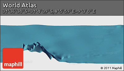 Satellite Panoramic Map of the Area around 31° 20' 36" S, 8° 34' 29" E