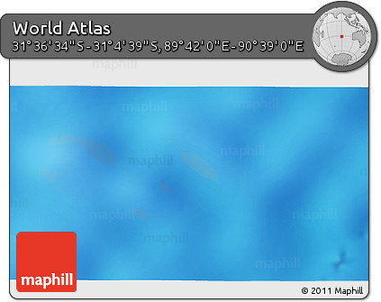 Physical 3D Map of the Area around 31° 20' 36" S, 90° 10' 30" E