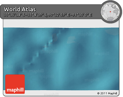 Satellite 3D Map of the Area around 31° 20' 36" S, 91° 1' 30" E