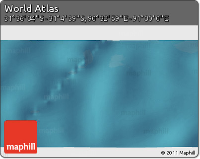 Satellite 3D Map of the Area around 31° 20' 36" S, 91° 1' 30" E