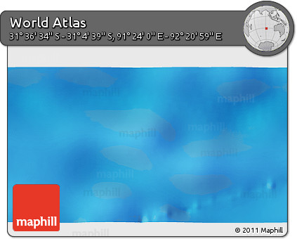 Shaded Relief 3D Map of the Area around 31° 20' 36" S, 91° 52' 30" E