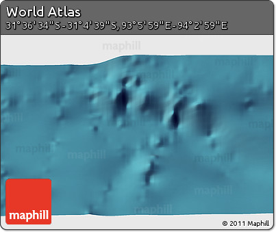 Satellite 3D Map of the Area around 31° 20' 36" S, 93° 34' 29" E