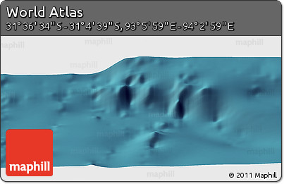 Satellite Panoramic Map of the Area around 31° 20' 36" S, 93° 34' 29" E