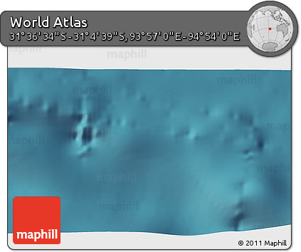 Satellite 3D Map of the Area around 31° 20' 36" S, 94° 25' 30" E