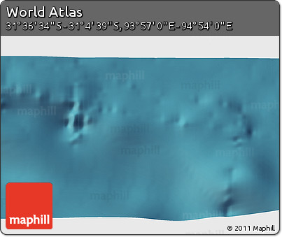 Satellite 3D Map of the Area around 31° 20' 36" S, 94° 25' 30" E