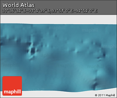 Satellite 3D Map of the Area around 31° 20' 36" S, 94° 25' 30" E