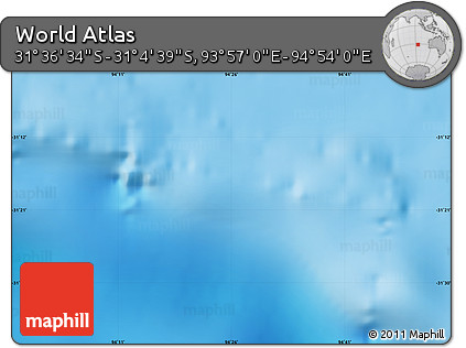 Physical Map of the Area around 31° 20' 36" S, 94° 25' 30" E
