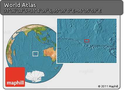 Satellite Location Map of the Area around 31° 20' 36" S, 96° 7' 30" E