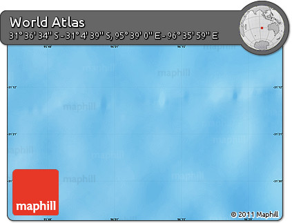 Shaded Relief Map of the Area around 31° 20' 36" S, 96° 7' 30" E
