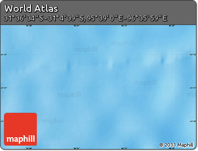 Shaded Relief Map of the Area around 31° 20' 36" S, 96° 7' 30" E