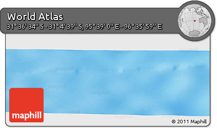 Shaded Relief Panoramic Map of the Area around 31° 20' 36" S, 96° 7' 30" E