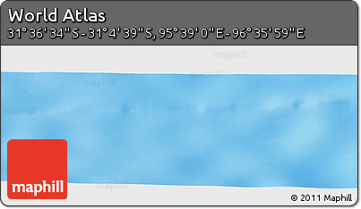 Shaded Relief Panoramic Map of the Area around 31° 20' 36" S, 96° 7' 30" E