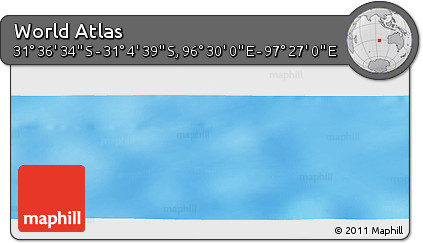 Physical Panoramic Map of the Area around 31° 20' 36" S, 96° 58' 29" E