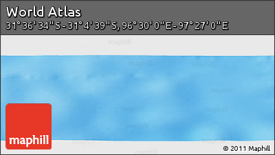 Physical Panoramic Map of the Area around 31° 20' 36" S, 96° 58' 29" E