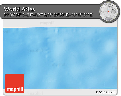 Physical 3D Map of the Area around 31° 20' 36" S, 97° 49' 29" E