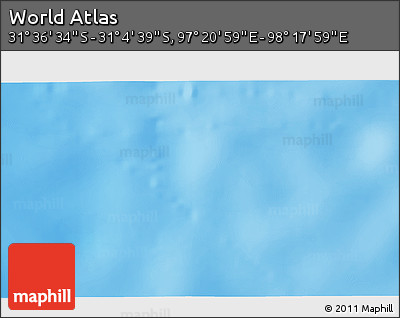Physical 3D Map of the Area around 31° 20' 36" S, 97° 49' 29" E