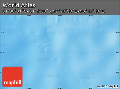 Physical Map of the Area around 31° 20' 36" S, 97° 49' 29" E