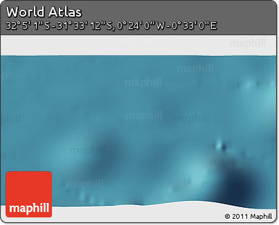Satellite 3D Map of the Area around 31° 49' 7" S, 0° 4' 30" E