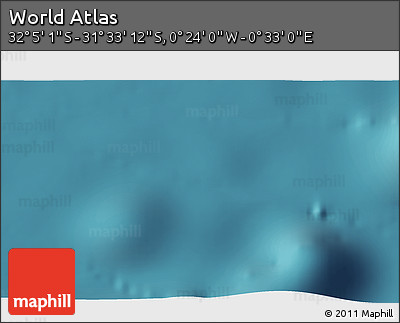 Satellite 3D Map of the Area around 31° 49' 7" S, 0° 4' 30" E