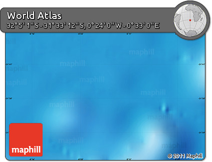 Physical Map of the Area around 31° 49' 7" S, 0° 4' 30" E