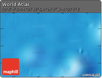 Physical Map of the Area around 31° 49' 7" S, 0° 4' 30" E